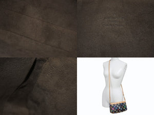 LOUIS VUITTON ルイヴィトン ポシェットアクセソワール アクセサリーポーチ M92648 モノグラム マルチカラー ブラック 美品 中古 4b004446