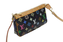 Load image into Gallery viewer, LOUIS VUITTON ルイヴィトン ポシェットアクセソワール アクセサリーポーチ M92648 モノグラム マルチカラー ブラック 美品 中古 4b004446
