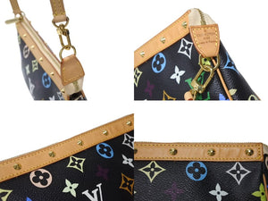 LOUIS VUITTON ルイヴィトン ポシェットアクセソワール アクセサリーポーチ M92648 モノグラム マルチカラー ブラック 美品 中古 4b004446