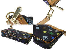 Load image into Gallery viewer, LOUIS VUITTON ルイヴィトン ポシェットアクセソワール アクセサリーポーチ M92648 モノグラム マルチカラー ブラック 美品 中古 4b004446