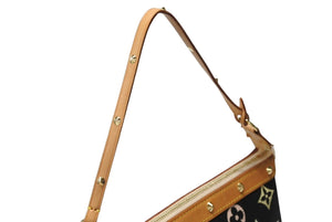 LOUIS VUITTON ルイヴィトン ポシェットアクセソワール アクセサリーポーチ M92648 モノグラム マルチカラー ブラック 美品 中古 4b004447