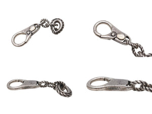 HERMES エルメス カドリーユ ヴィンテージ キーリング キーチェーン チャーム シルバー800 シルバー金具 良品 中古 4b004448