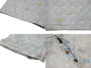 極美品 LOUIS VUITTON ルイヴィトン Tyler the Creator タイラーザクリエイター モノグラムデニム オーバーオール ブルー サイズ31 中古 4b004450