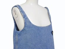 Load image into Gallery viewer, 極美品 PRADA プラダ オーガニックデニム ミニドレス GFA122 サイズ36 トライアングルロゴ インディゴブルー 中古 4b004454