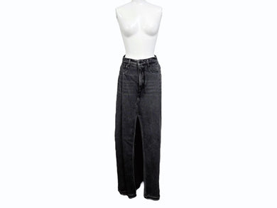 Alexander Wang アレキサンダーワン スカート デニムスリットマキシスカート 413910 コットン ブラック サイズ24 美品 中古 4b004455 