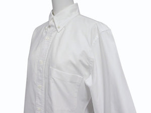 THOM BROWNE トムブラウン オックスフォードクラシックボタンダウンシャツ MM225A-00139100 コットン ホワイト サイズ1 美品 中古 4b004456