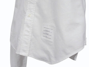 THOM BROWNE トムブラウン オックスフォードクラシックボタンダウンシャツ MM225A-00139100 コットン ホワイト サイズ1 美品 中古 4b004456