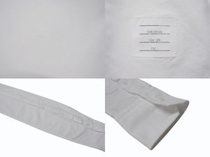 THOM BROWNE トムブラウン オックスフォードクラシックボタンダウンシャツ MM225A-00139100 コットン ホワイト サイズ1 美品 中古 4b004456