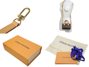 未使用 LOUIS VUITTON ルイヴィトン ナノスピーディ ハンドバッグ 2WAYバッグ M81085 モノグラム PVC レザー 中古 4b004457