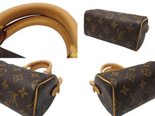 Load image into Gallery viewer, 未使用 LOUIS VUITTON ルイヴィトン ナノスピーディ ハンドバッグ 2WAYバッグ M81085 モノグラム PVC レザー 中古 4b004457