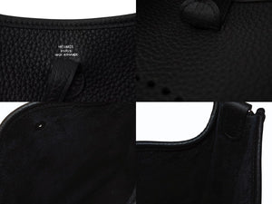 新品未使用 HERMES エルメス エブリン TPM ショルダーバッグ ブラック K刻 トリヨンクレマンス シルバー金具 中古 4b004458