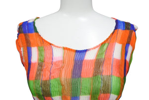 極美品 ISSEY MIYAKE ME イッセイミヤケ ノースリーブ カットソー IM09-FJ926 マルチカラー 中古 4b004462