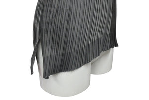 極美品 ISSEY MIYAKE ME イッセイミヤケ スリーブ 総柄 カットソー IF62FJ21902 グレー 中古 4b004463