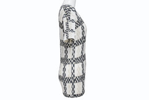 極美品 ISSEY MIYAKE ME イッセイミヤケ スリーブ カットソー IM71FJ945 ブラック ホワイト マルチカラー 中古 4b004465
