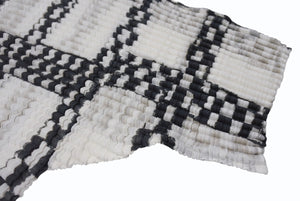 極美品 ISSEY MIYAKE ME イッセイミヤケ スリーブ カットソー IM71FJ945 ブラック ホワイト マルチカラー 中古 4b004465
