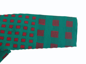 極美品 ISSEY MIYAKE ME イッセイミヤケ ミー 長袖Tシャツ カットソー MI53FJ492 幾何学柄 グリーン マルチカラー 中古 4b004469