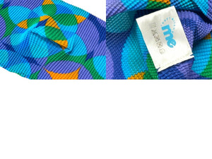 極美品 me ISSEY MIYAKE ミー イッセイミヤケ 長袖トップス MI11FJ141 フリーサイズ プリーツ ハイネック マルチカラー 中古 4b004475