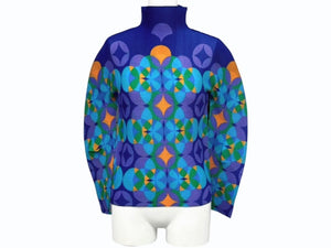 【美品】2011SS me イッセイミヤケ 花柄 半袖 トップス プリーツ PLEATS PLEASE ISSEY MIYAKE（カットソー(半袖/袖なし)）の