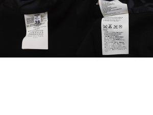 MAISON MARGIELA メゾンマルジェラ ラムレザー切替 ノースリーブワンピース S31CT0510 ブラック サイズ36 美品 中古 4b004476