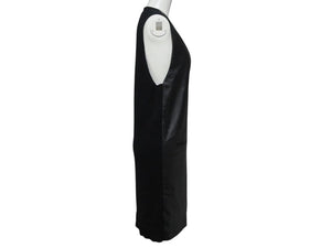 MAISON MARGIELA メゾンマルジェラ ラムレザー切替 ノースリーブワンピース S31CT0510 ブラック サイズ36 美品 中古 4b004476