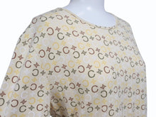 Load image into Gallery viewer, CELINE セリーヌ 総柄 半袖Tシャツ トップス 2 0358 サイズL マカダム柄 ベージュ マルチカラー プリント 美品 中古 4b004477