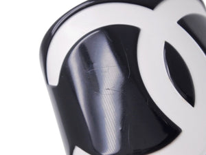 CHANEL シャネル バングル ブレスレット ココマーク 01P刻印 プラスチック ブラック ホワイト 美品 中古 4b004478
