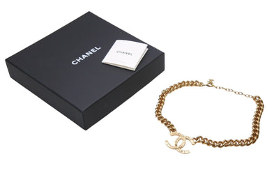 新品未使用 CHANEL シャネル ネックレス チョーカー 重量約97g ココマーク メタル ゴールド 中古 4b004481