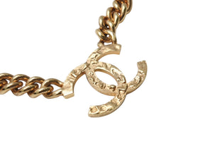 新品未使用 CHANEL シャネル ネックレス チョーカー 重量約97g ココマーク メタル ゴールド 中古 4b004481
