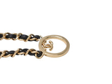 Load image into Gallery viewer, 新品未使用 CHANEL シャネル チェーンネックレス ABC578 重量約65.3g B24C刻印 ココマーク レザー メタル ゴールド ブラック 中古 4b004482