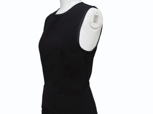 PRADA プラダ ノースリーブ ワンピース ドレス プリーツ ミディ丈 ブラック サイズ38 美品 中古 4b004484