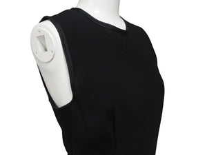 PRADA プラダ ノースリーブ ワンピース ドレス プリーツ ミディ丈 ブラック サイズ38 美品 中古 4b004484