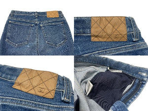 CHANEL シャネル デニムパンツ ジーンズ P64935V61007 サイズ38 テーパード ココマーク柄 インディゴブルー 美品 中古 4b004487