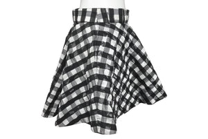 ALAIA アライア スカート AA9P01624T577 ポリエスサテル コットン ポリリアミド ブラック ホワイト サイズ38 美品 中古 4b004489 