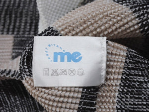 me ISSEY MIYAKE ミー イッセイミヤケ 総柄 プリーツ ワッフルブラウス MI41FK576 ホワイト ブラック ブラウン 良品 中古 4b004497
