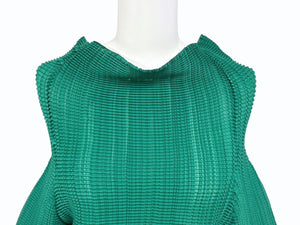ISSEY MIYAKE ME イッセイミヤケ FETE フェット 長袖Tシャツ カットソー IF84FJ7812 グリーン 美品 中古 4b004499