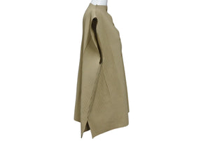 極美品 me ISSEY MIYAKE ミー イッセイミヤケ シャツブラウス プリーツ MI32KK91 ポリエステル ブラウン 中古 4b004501