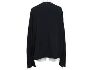 新品同様 THE ROW ザロウ 長袖Tシャツ ロンT サイズ0 139150 ブラック レーヨン アセテート 中古 4b004503