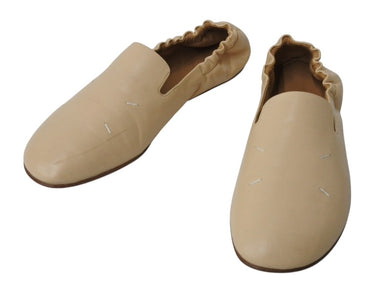 MAISON MARGIELA メゾンマルジェラ 4ステッチ Kiki キキ パンプス シューズ レザー ベージュ ホワイト サイズ37 良品 中古 4b009620