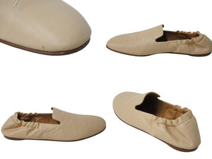 MAISON MARGIELA メゾンマルジェラ 4ステッチ Kiki キキ パンプス シューズ レザー ベージュ ホワイト サイズ37 良品 中古 4b004505