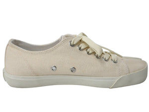 Maison Margiela メゾンマルジェラ Tabi 足袋 スニーカー アイボリー キャンバス S57WS0252 靴 ローカット サイズ37 美品 中古 4b004506