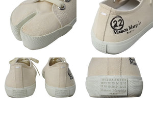 Maison Margiela メゾンマルジェラ Tabi 足袋 スニーカー アイボリー キャンバス S57WS0252 靴 ローカット サイズ37 美品 中古 4b004506