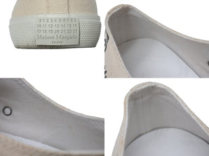 Maison Margiela メゾンマルジェラ Tabi 足袋 スニーカー アイボリー キャンバス S57WS0252 靴 ローカット サイズ37 美品 中古 4b004506
