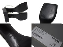 Load image into Gallery viewer, 極美品 BALENCIAGA バレンシアガ スクエア サンダル 570298 イタリア製 レザー ホワイト ブラック サイズ37 中古 4b004513