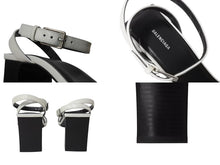 Load image into Gallery viewer, 極美品 BALENCIAGA バレンシアガ スクエア サンダル 570298 イタリア製 レザー ホワイト ブラック サイズ37 中古 4b004513