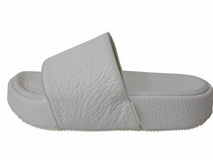 Y-3 ワイスリー SLIDE スライド サンダル FZ6402 CHINA製 レザー ラバー ホワイト サイズ27.5cm 美品 中古 4b004515