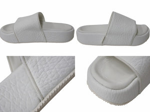 Y-3 ワイスリー SLIDE スライド サンダル FZ6402 CHINA製 レザー ラバー ホワイト サイズ27.5cm 美品 中古 4b004515