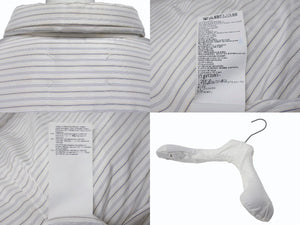 Maison Margiela メゾンマルジェラ オーバーサイズ中綿ストライプシャツ S50DL0396 ポリエステル ホワイト サイズ39 美品 中古 4b004522
