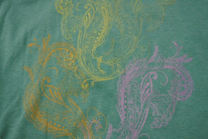 ETRO エトロ 半袖Tシャツ トップス 172-1Y020-9604 イタリア製 コットン グリーン イエロー ピンク サイズXL 美品 中古 4b004523