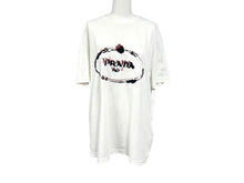 Load image into Gallery viewer, 極美品 PRADA プラダ 18AW 半袖Tシャツ UJN555 サイズXL ホワイト プリント コットン ポリエステル 刺繍 中古 4b004524