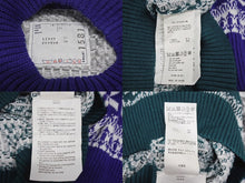 画像をギャラリービューアに読み込む, 極美品 Sacai サカイ ニットセーター 18-01581M サイズ2 リネンコットン マルチカラー ノルディック柄 18AW 中古 4b004525 